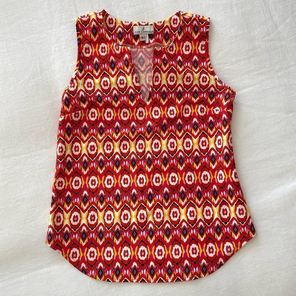 Jude Connally Ali Top in Colorful Patterned Nylon Spandex Stretch Fabric, Small - Picture 4 of 8